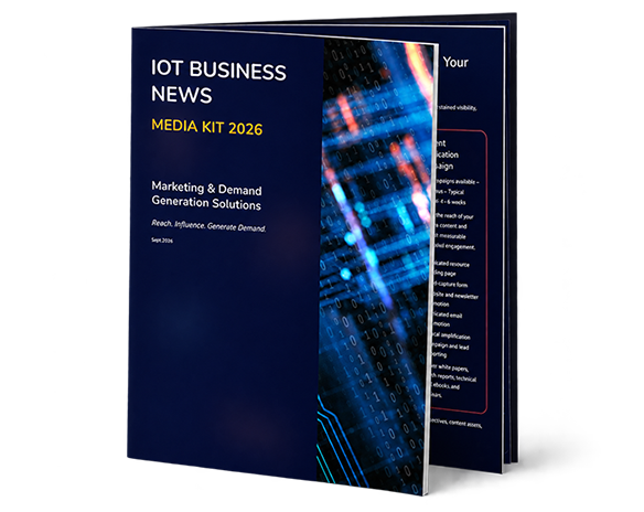 IoT Business News Media Kit on tablet